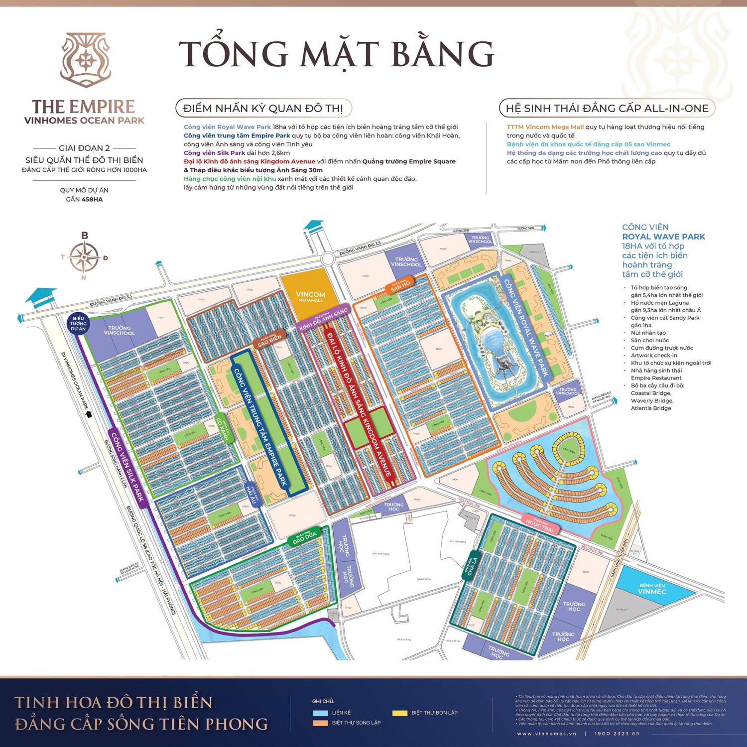 MẶT BẰNG TỔNG THỂ VINHOMES OCEAN PARK THE EMPIRE - cứu hộ ắc quy